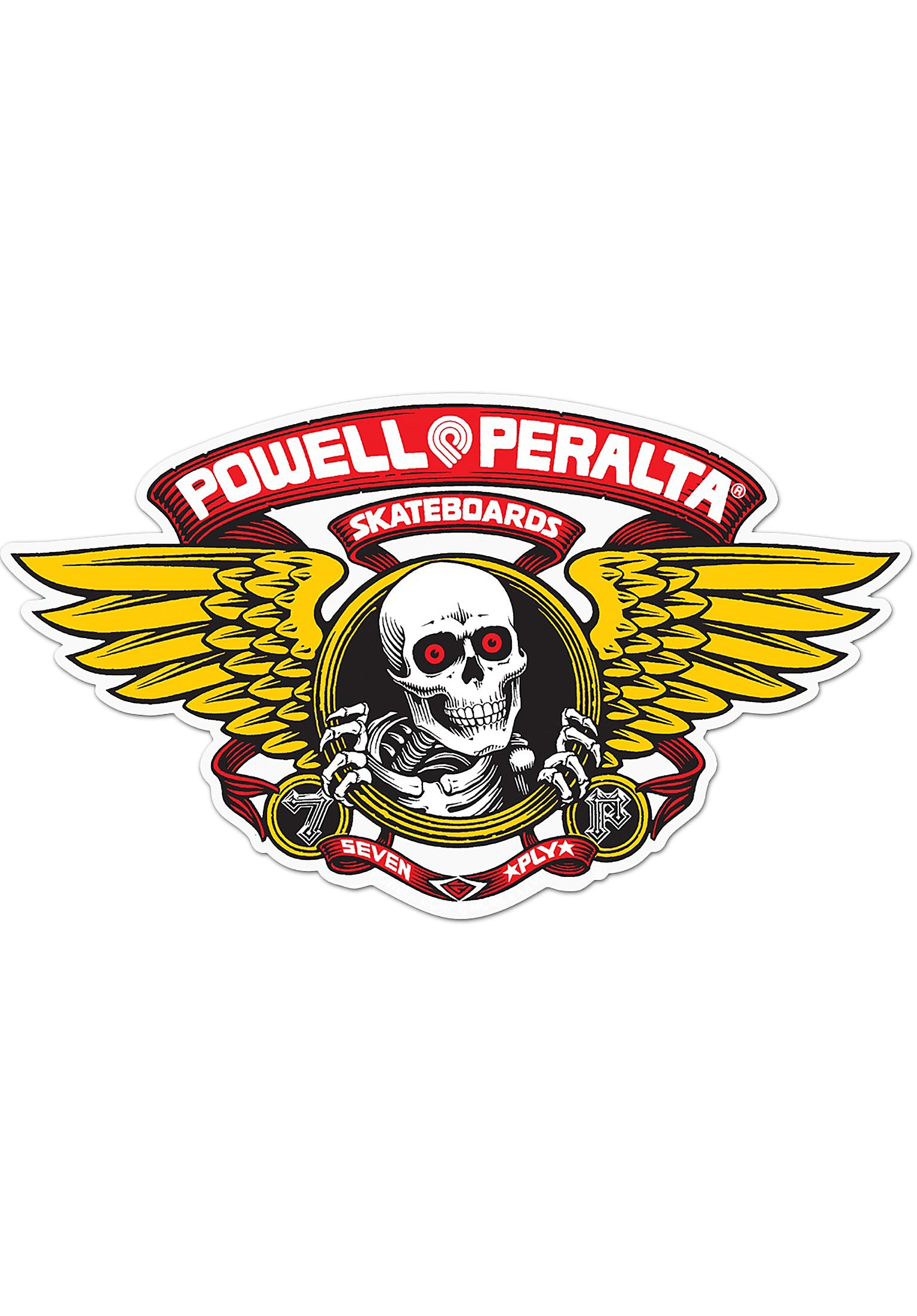 Winged Ripper 5 Die-Cut Sticker red Vorderansicht