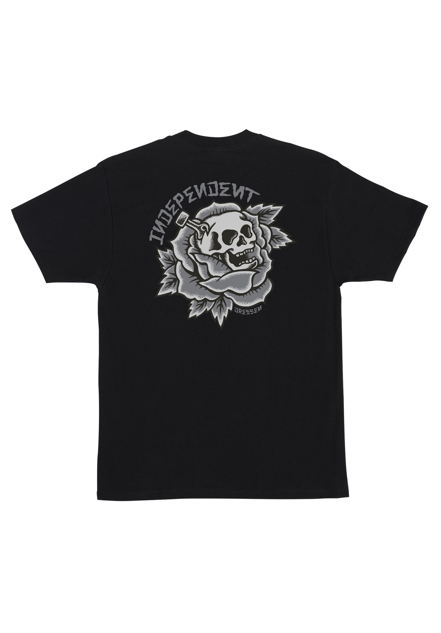 Dressen Skull Rose Heavyweight black Rueckenansicht