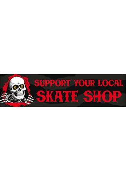 Support Your Local Skate Shop Bumper Sticker black Vorderansicht