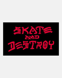 Skate & Destroy Sticker Large black Vorderansicht
