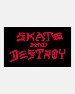 Skate & Destroy Sticker Large black Vorderansicht