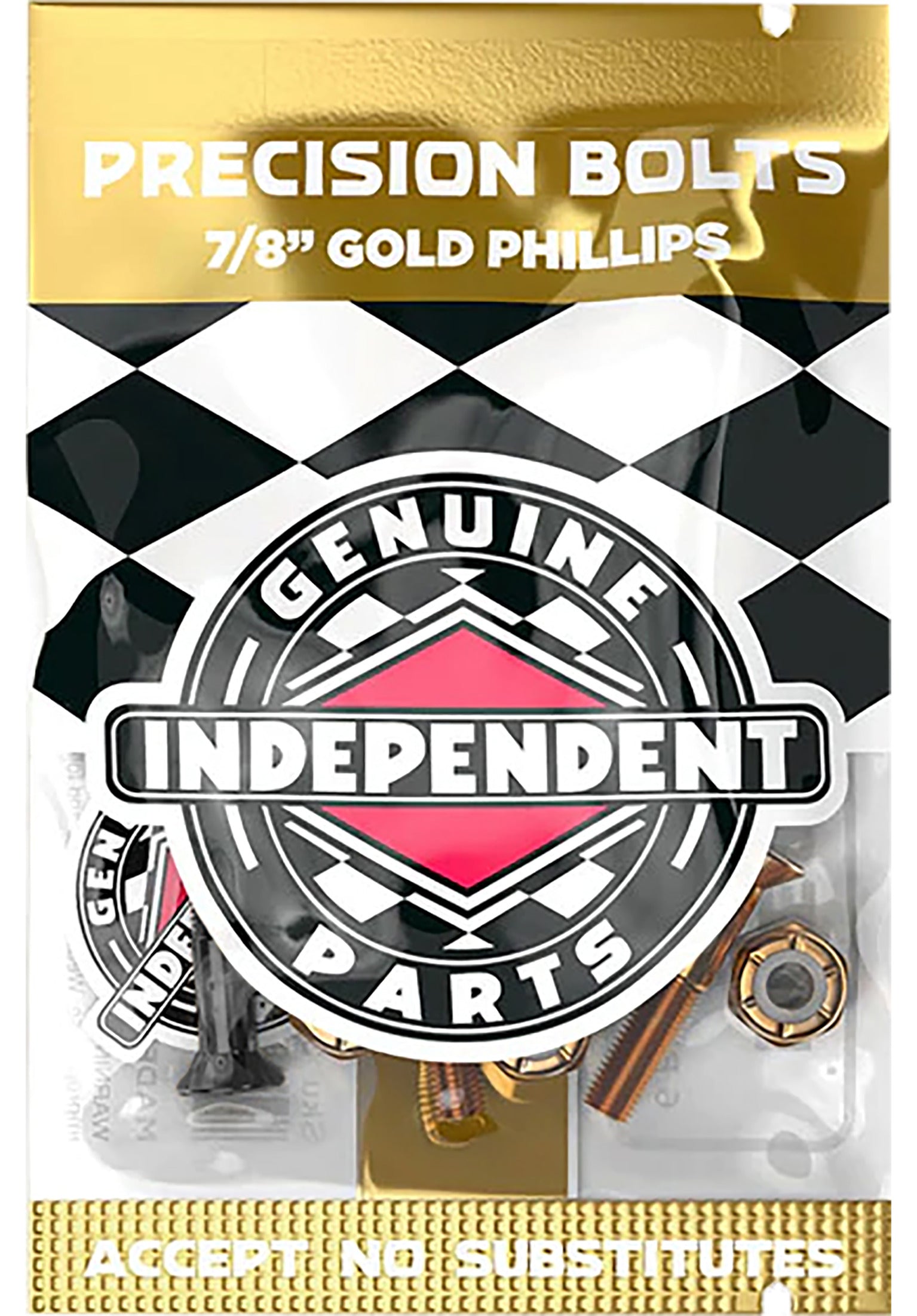 7/8 Kreuz 12er black-gold Rueckenansicht