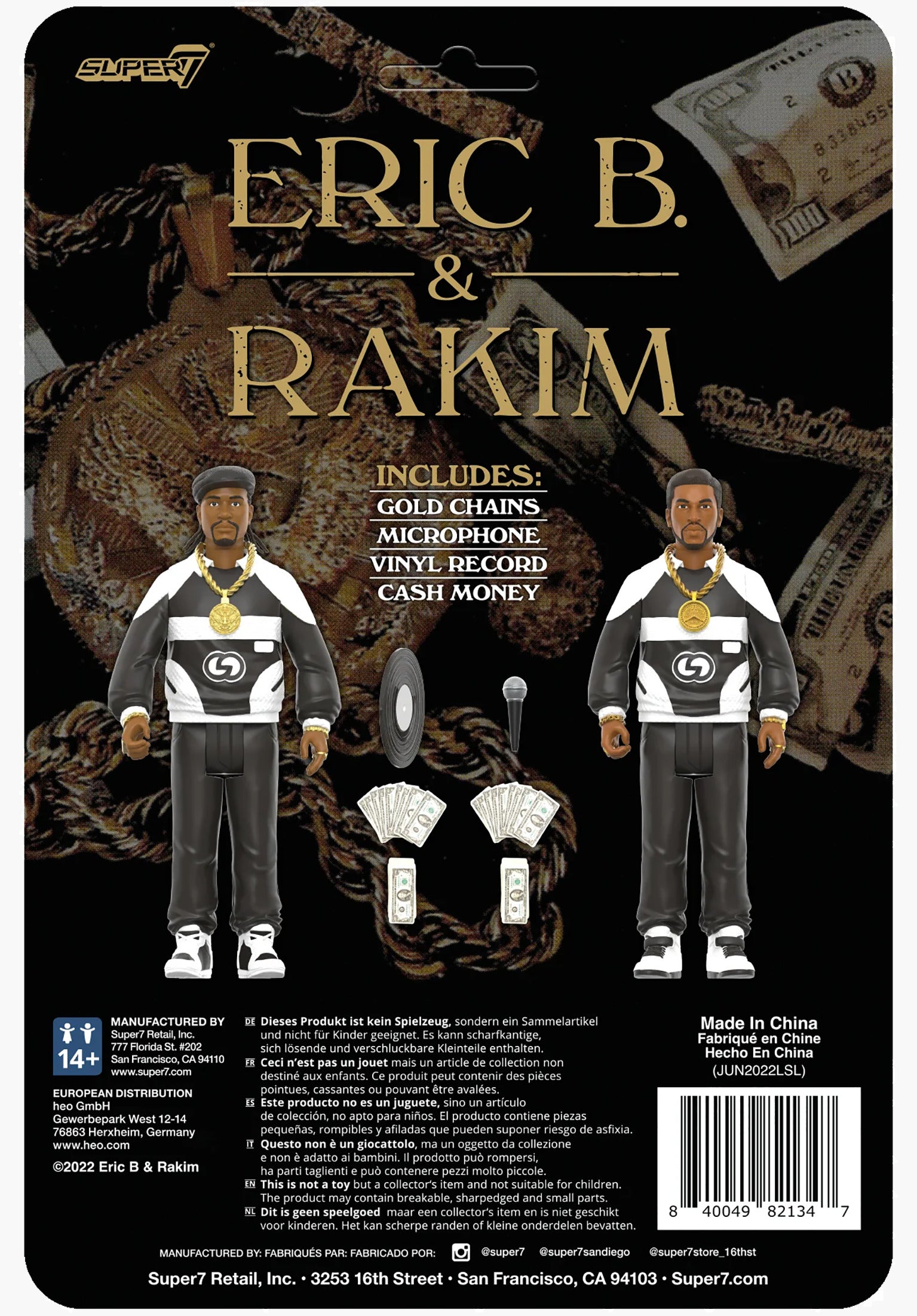 Eric B. & Rakim ReAction Figure Paid In Full 2-Pac multicolored Rueckenansicht