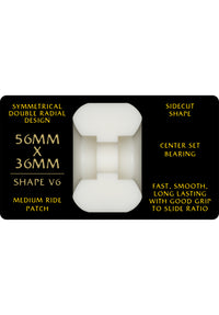 Dragons Vallely 95A V6 Symmetrical Medium Ride offwhite Rueckenansicht