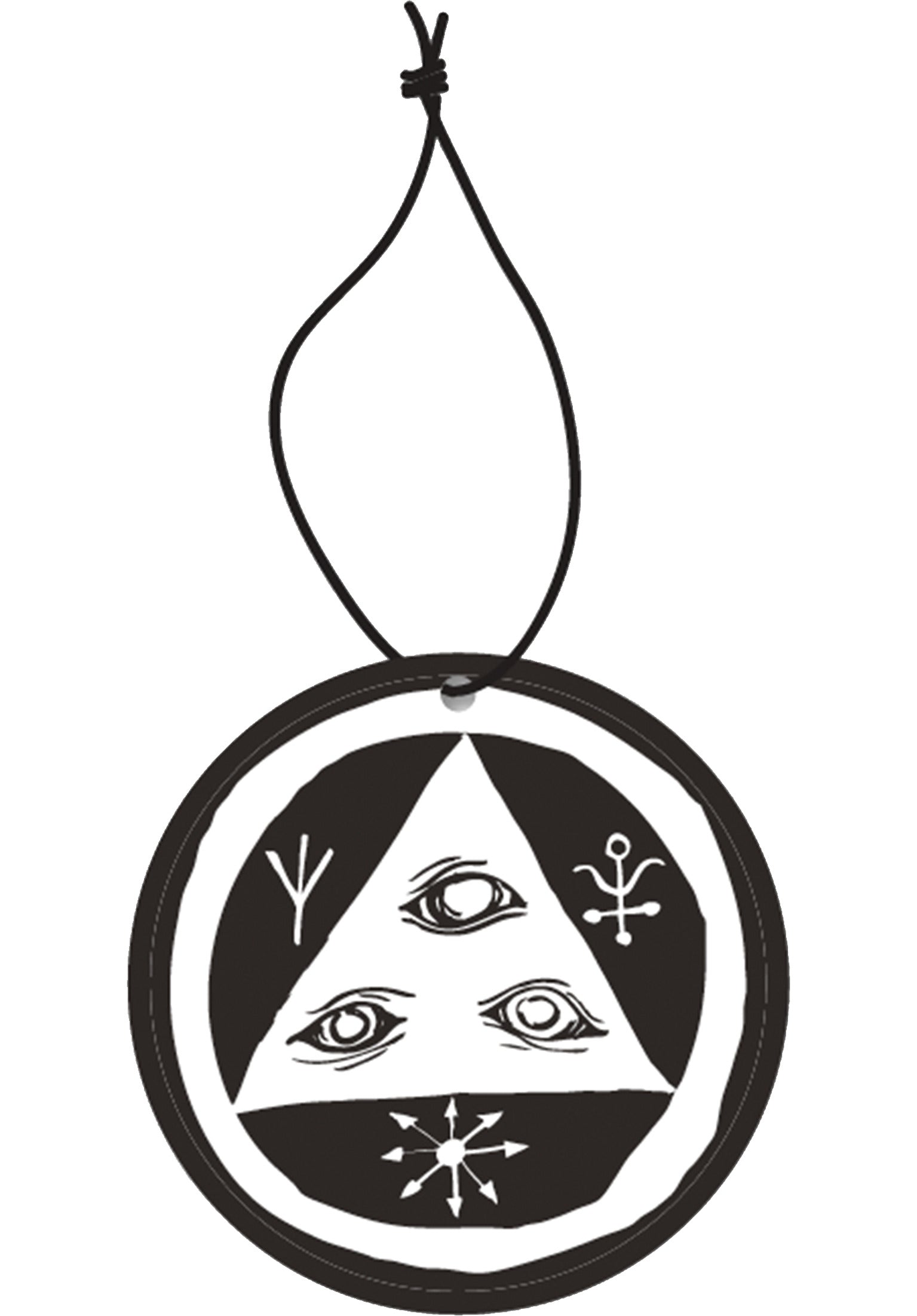 Talisman Air Freshener - Coconut Scent black-white Vorderansicht