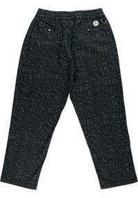 Fauna Printed Twill Elastic Pant spruce Rueckenansicht