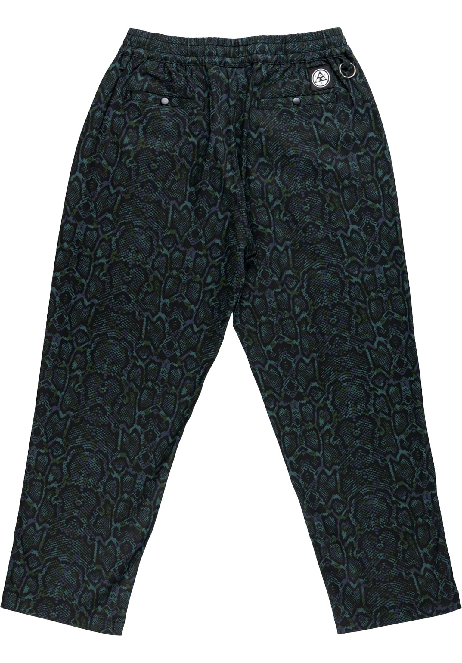 Fauna Printed Twill Elastic Pant spruce Rueckenansicht