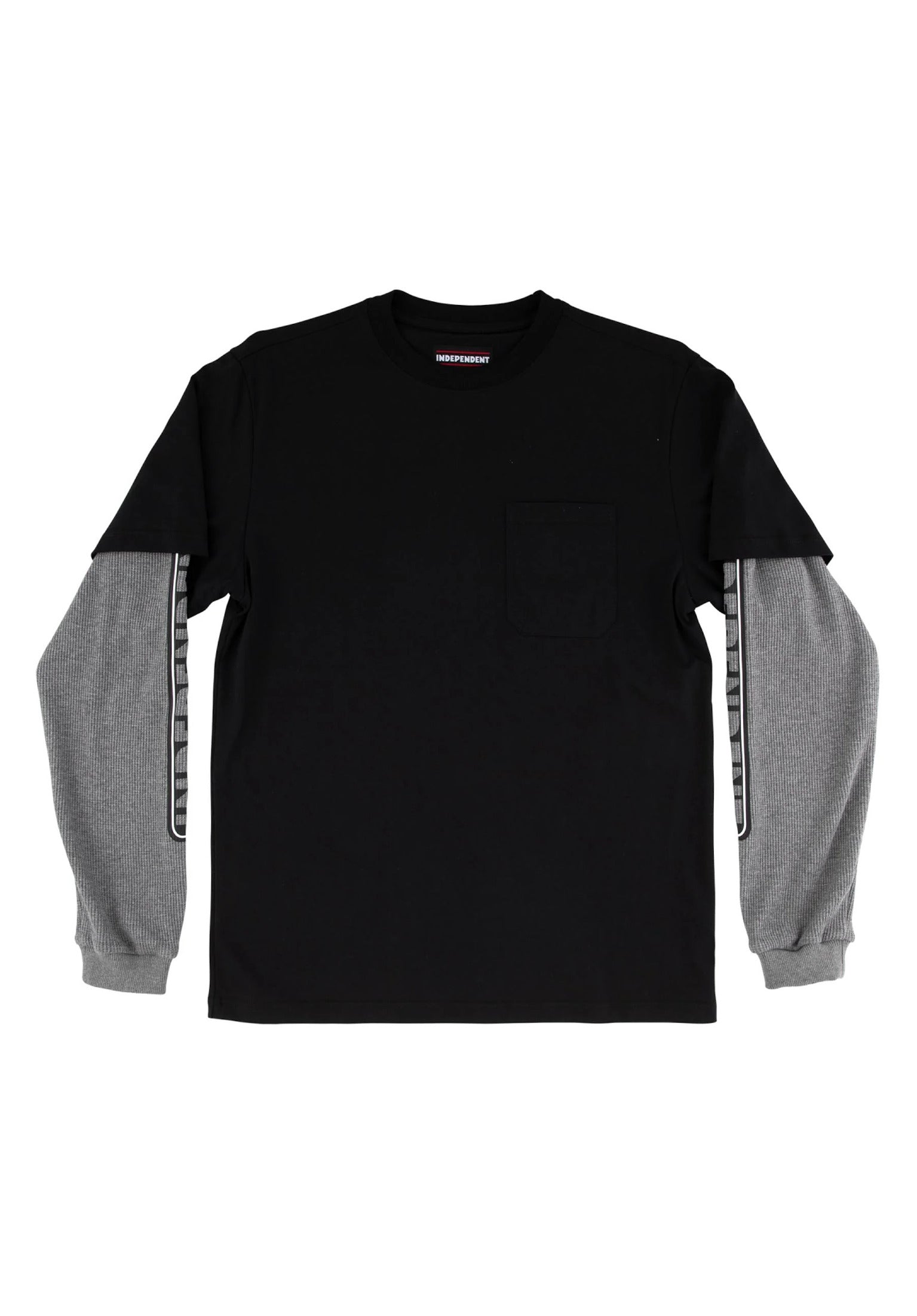 Bar Logo Thermal 2Fer Top blackheather Vorderansicht