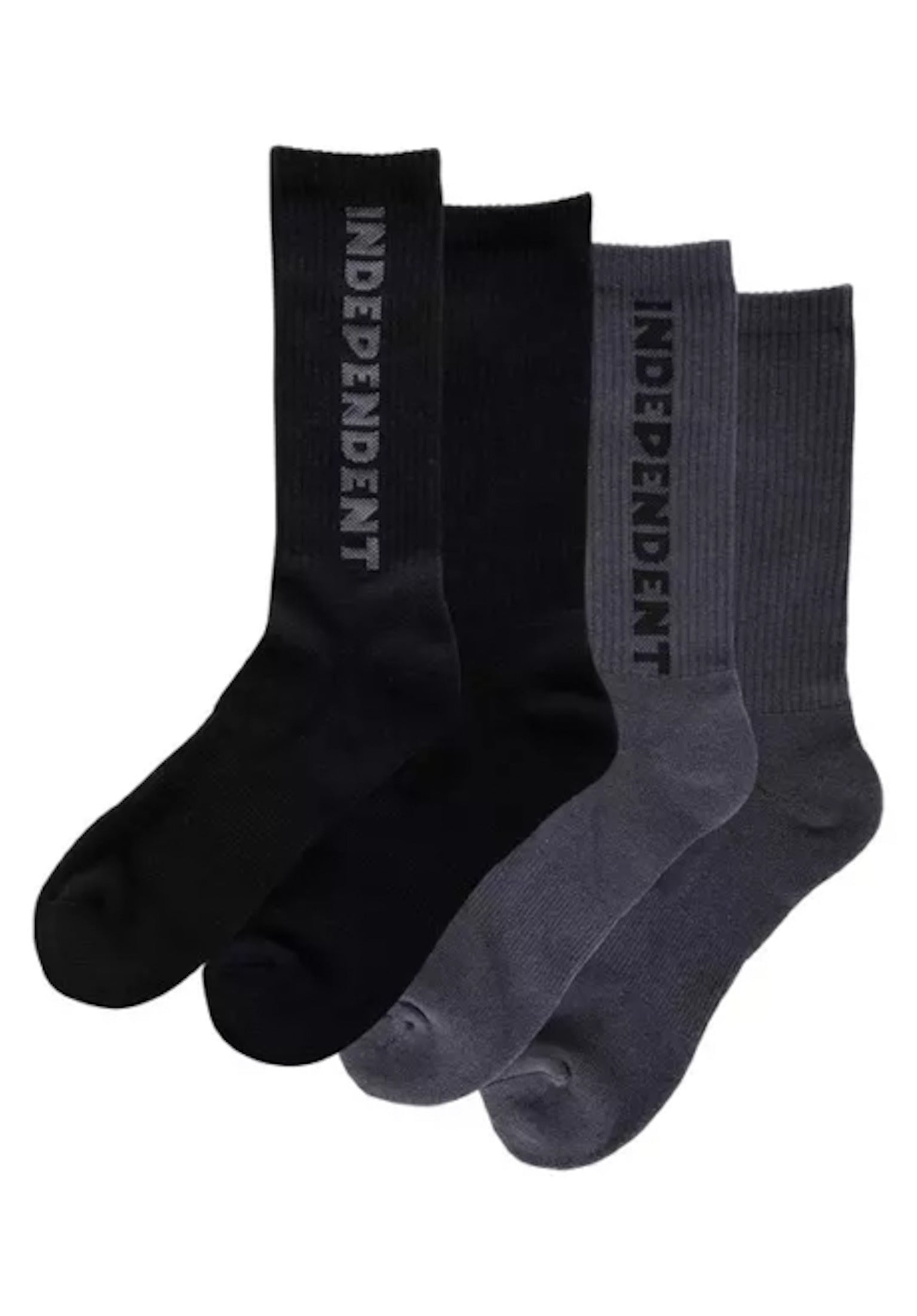 Baseline Mid Crew 2-Pack black-charcoal Vorderansicht