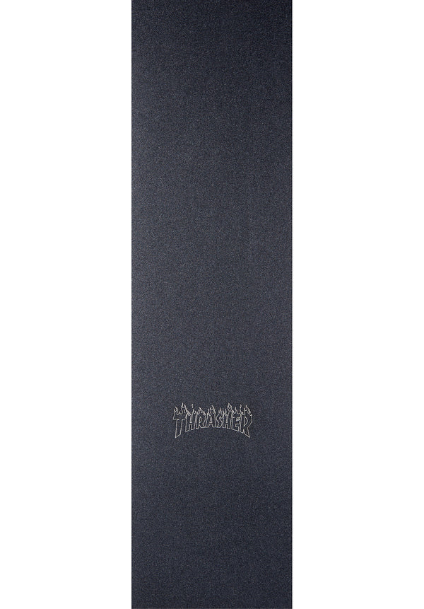 Laser Cut Thrasher Flame Logo 9 x 33 Sheet black Vorderansicht