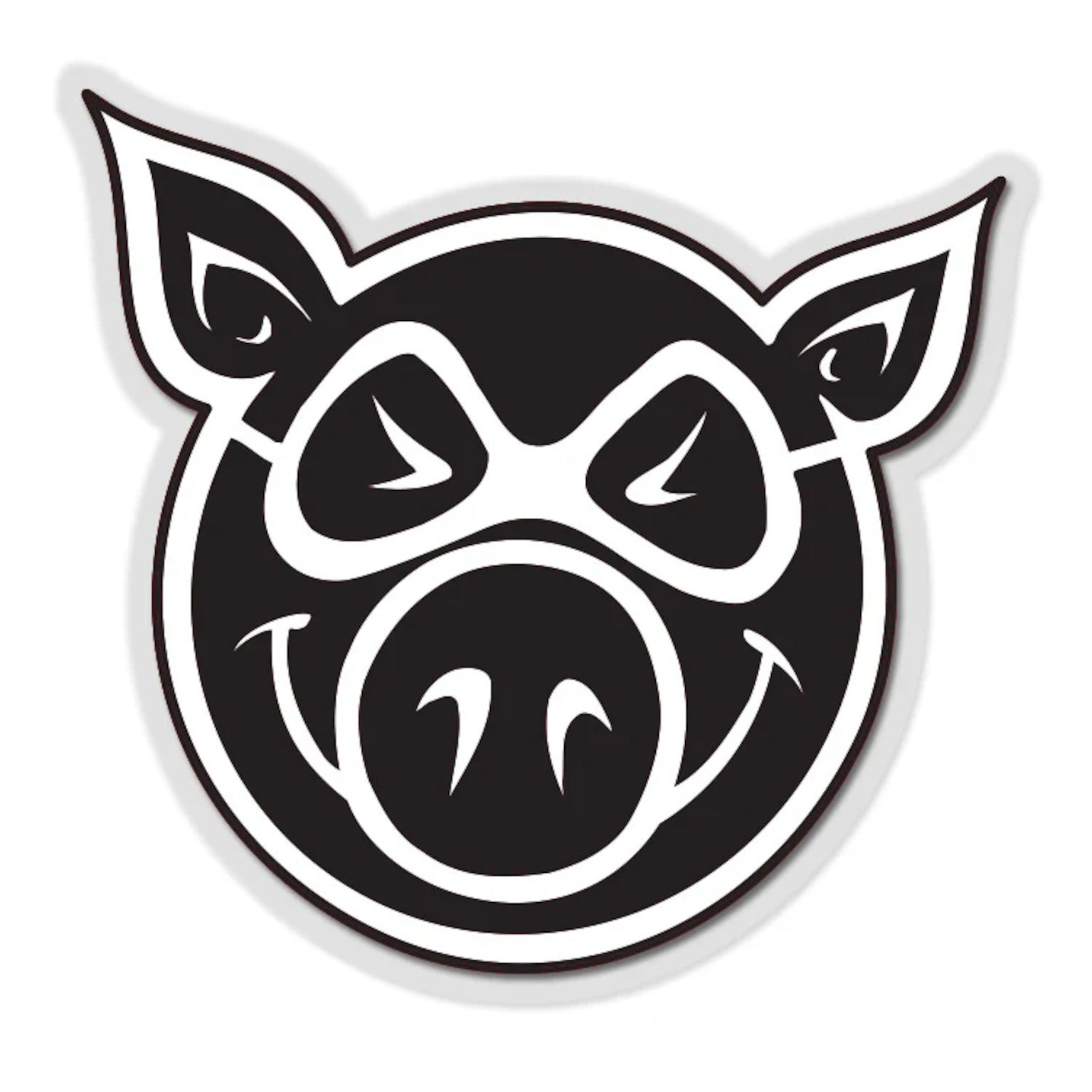 Head Large Sticker black-white Vorderansicht