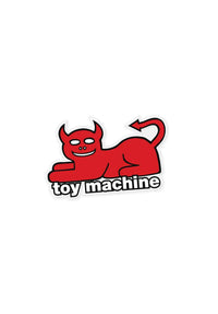 Devil Cat Sticker red Vorderansicht