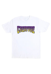 Creature Logo white-purple Vorderansicht