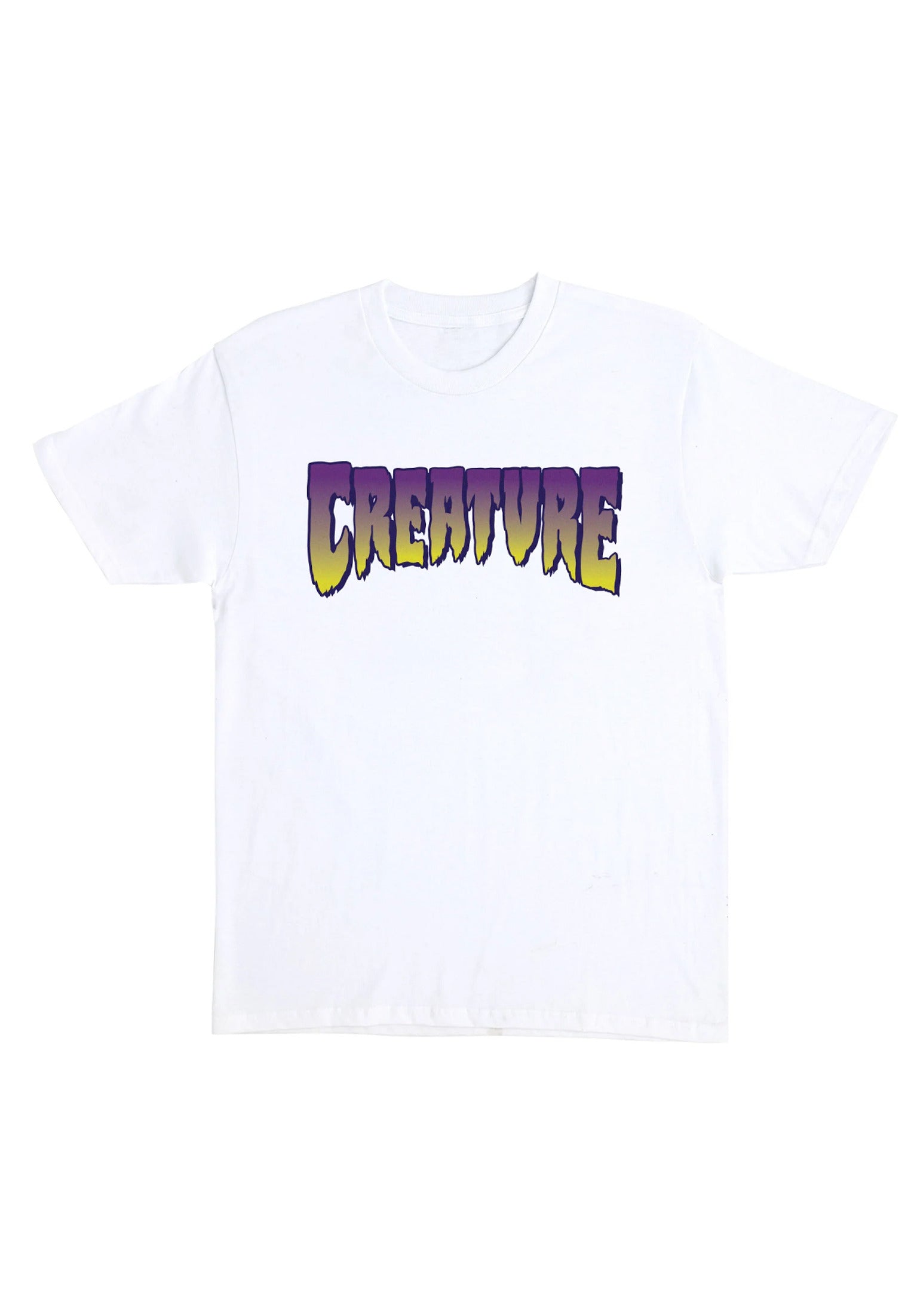 Creature Logo white-purple Vorderansicht