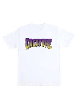 Creature Logo white-purple Vorderansicht