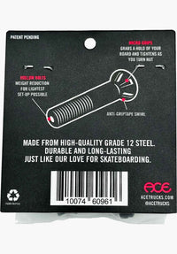 Allen 1 1/4 AF1 Hollow Bolts with Grippers black Rueckenansicht