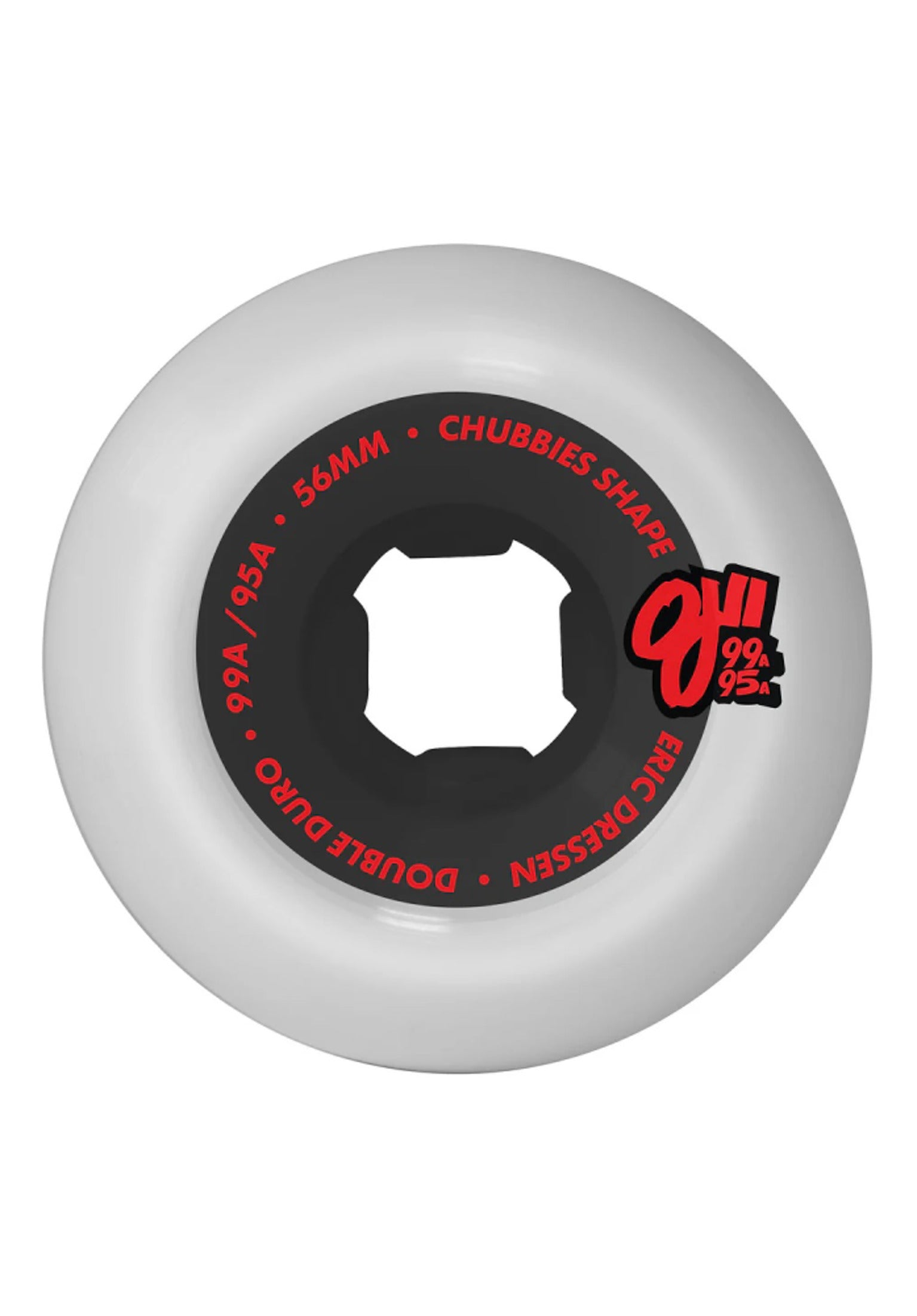 Eric Dressen Rose Skull Double Duro Chubbies 99A/9 white Rueckenansicht