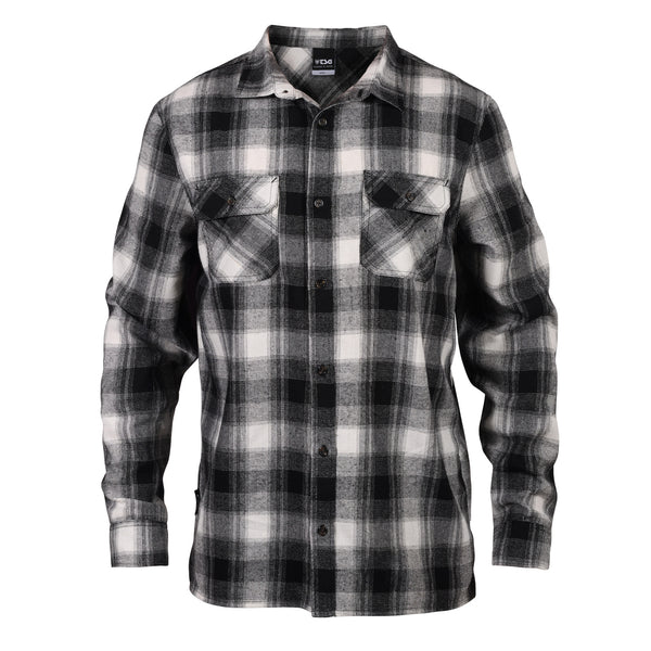 Flannel Shirt black-white Vorderansicht