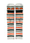 Monster Face Mini Stripes Crew grey-orange Vorderansicht