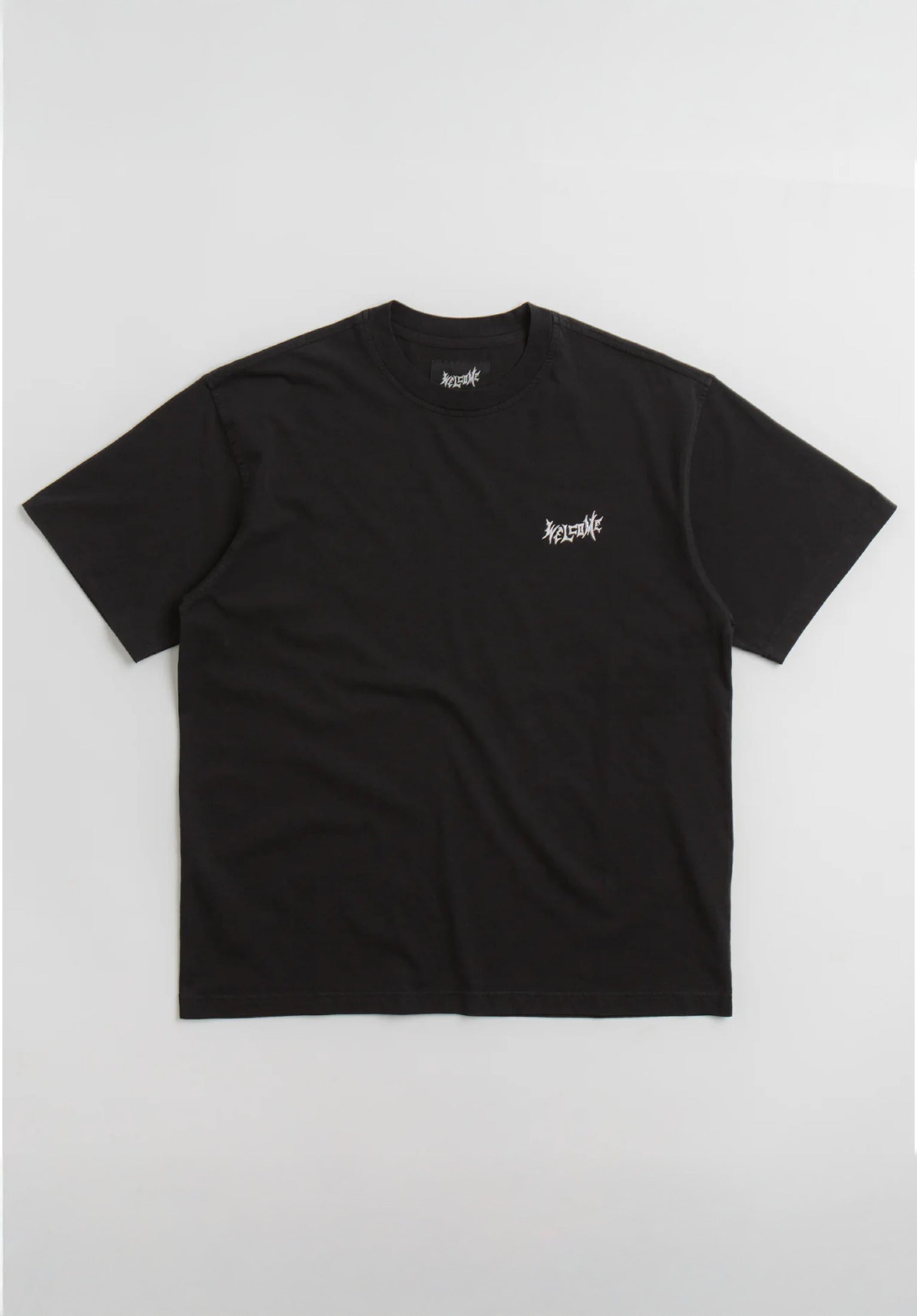 Collar Garment Dyed Knit black Vorderansicht