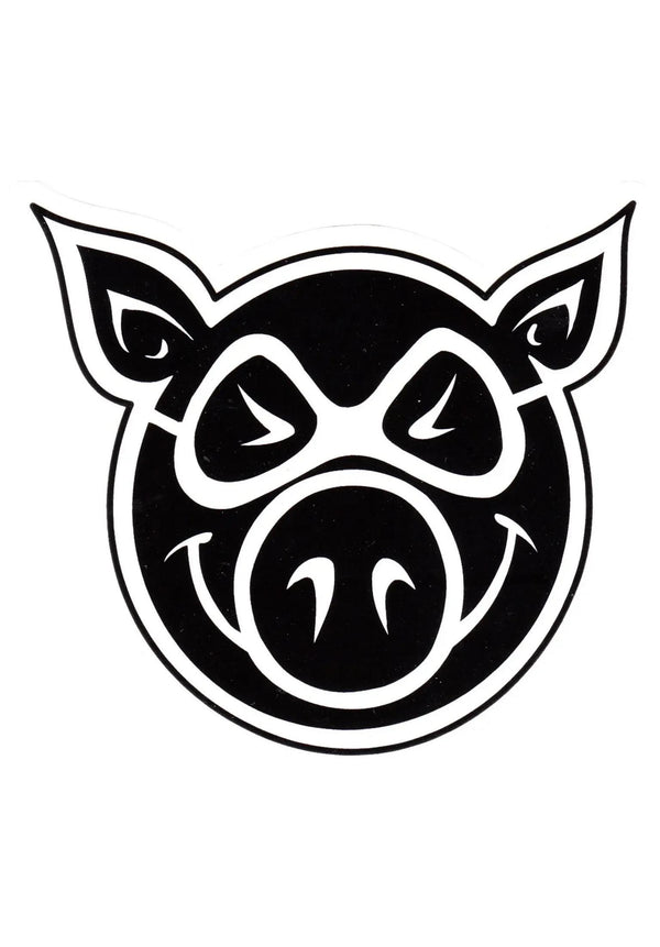 Head Large Sticker black-white Vorderansicht