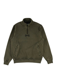 Gouge Embroidered Quarter Zip forest night Vorderansicht