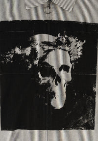 Crowned Printed Oxford black Closeup1