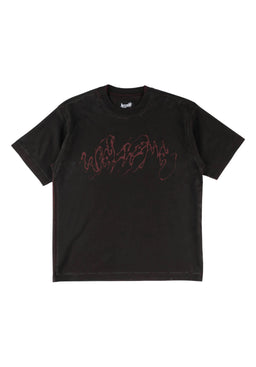 Weep Overprint Knit blackplum Vorderansicht