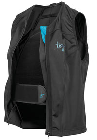 Backbone Vest WMN A black-blue Closeup1