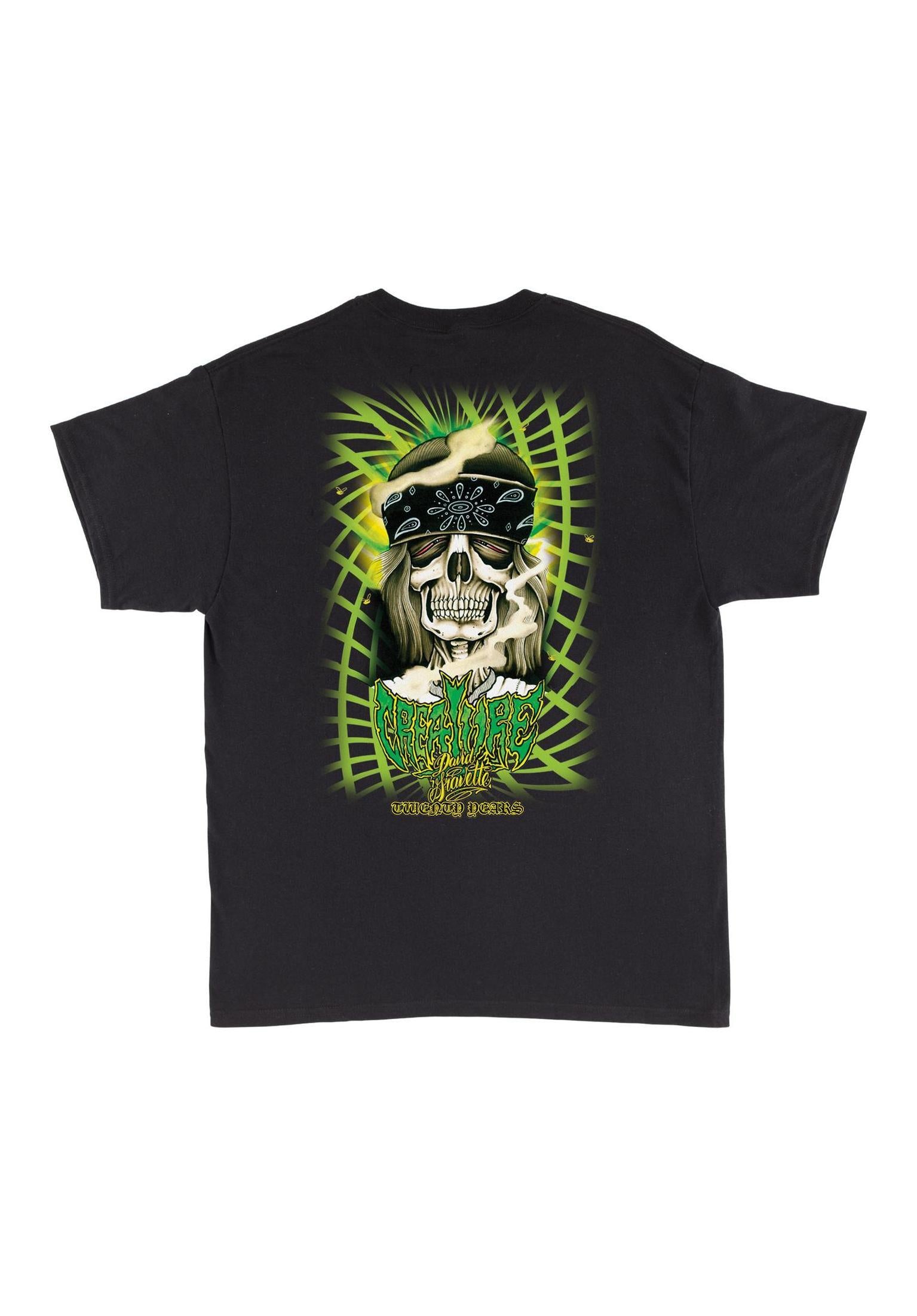 Gravette Hippie Skull 20th Pocket Heavyweight black Rueckenansicht