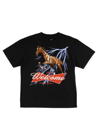 King of Fears Boxy Garment-Dyed black Vorderansicht