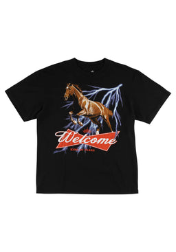 King of Fears Boxy Garment-Dyed black Vorderansicht