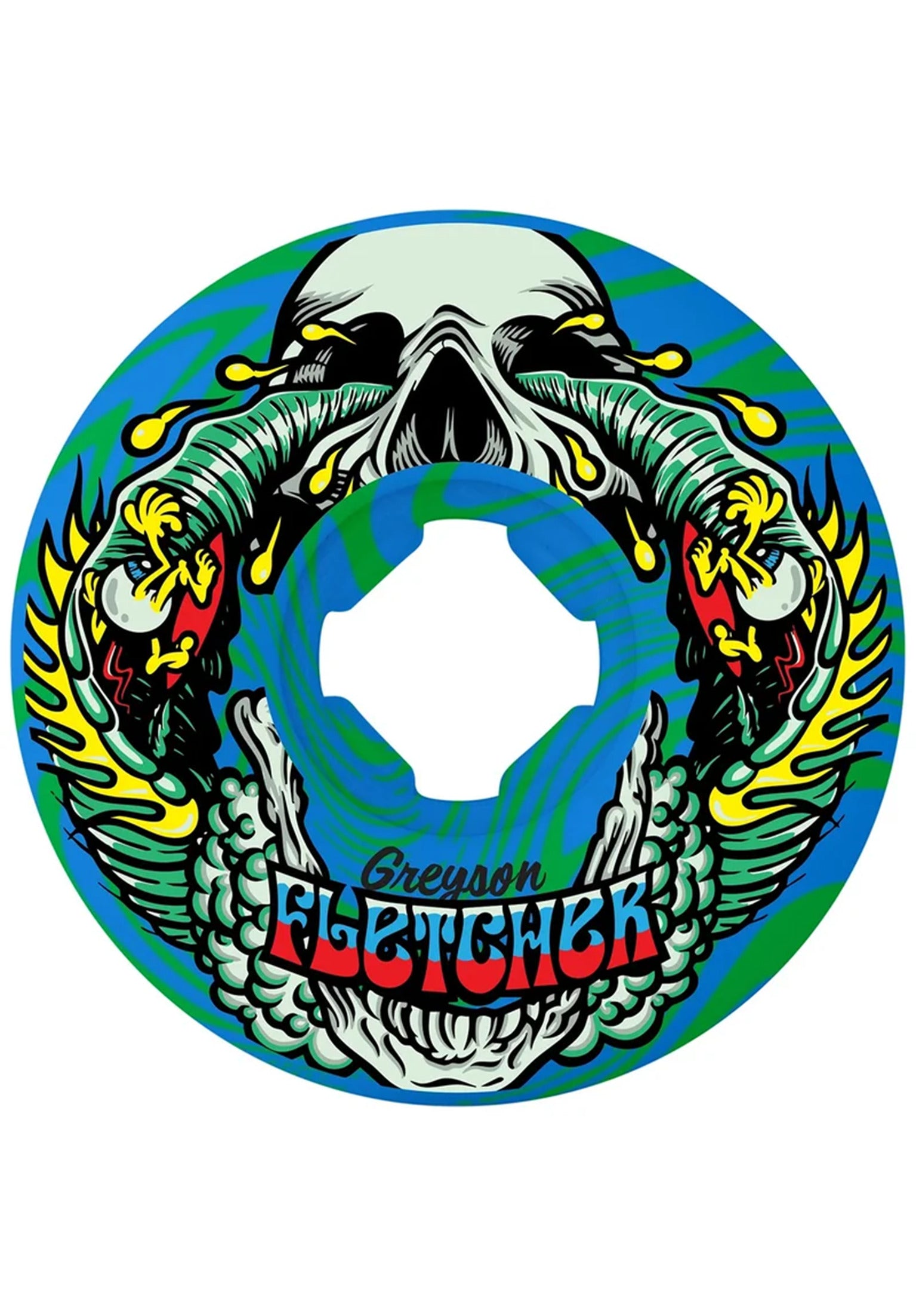 Greyson Fletcher Guest Vomit Mini Swirl 99A green-blue Vorderansicht
