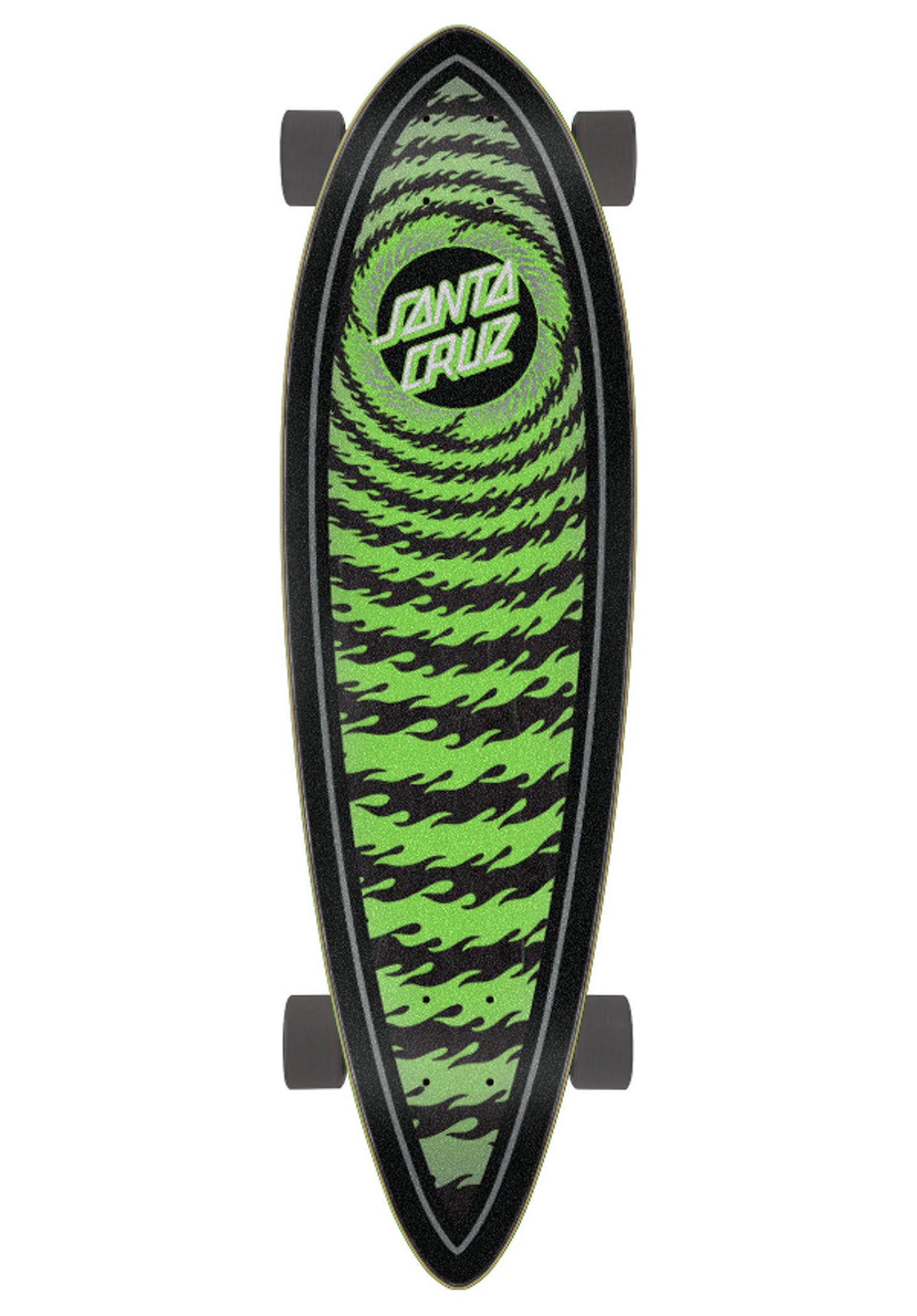 Flame Ringed Dot Pintail Cruiser black-green Rueckenansicht