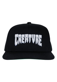 Mono Logo 5-Panel Structured Snapback black Vorderansicht