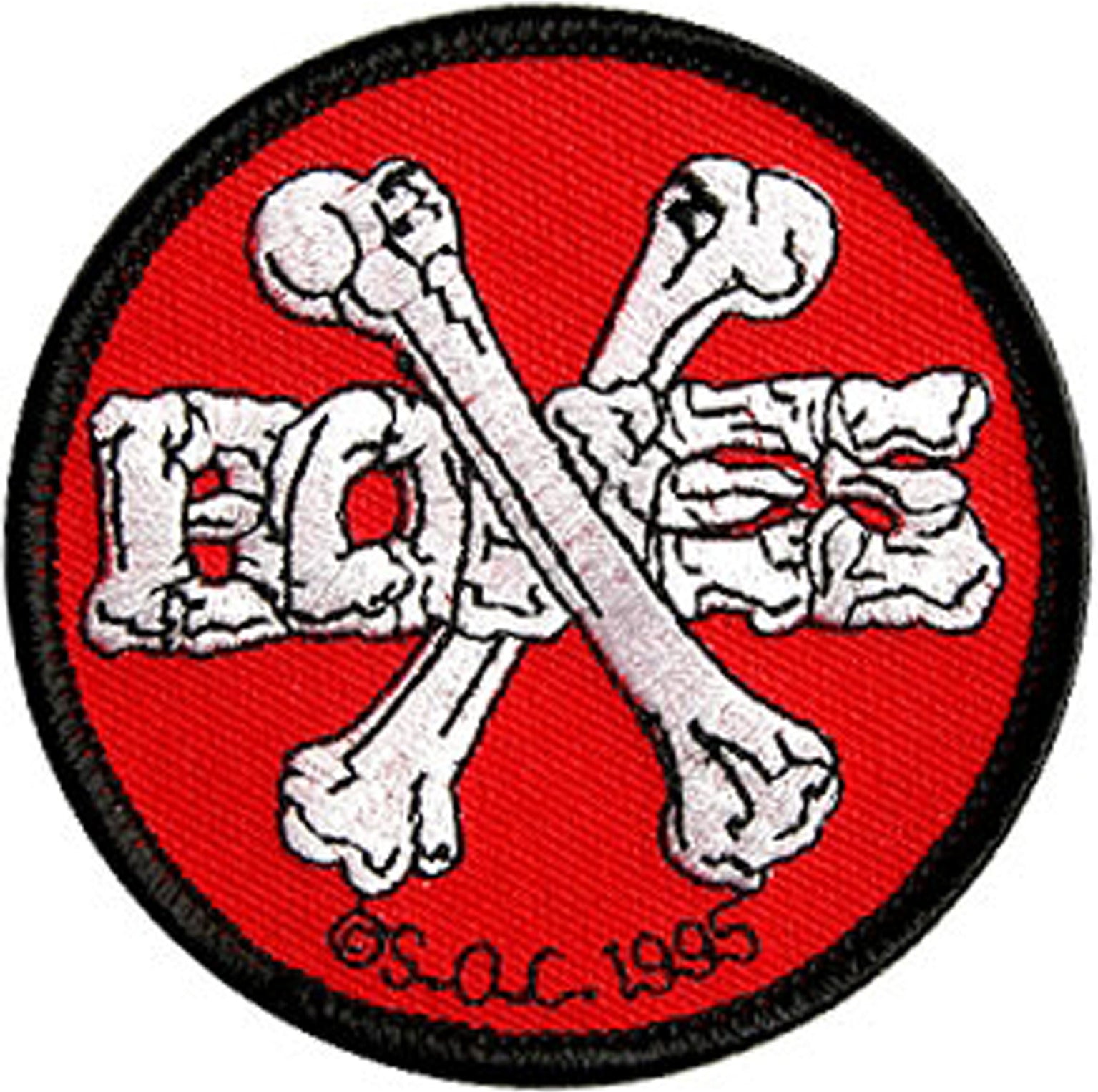 Cross Bones 3.5 Patch red Vorderansicht