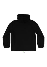 Gravette Cut and Tie Hooded Windbreaker black Rueckenansicht