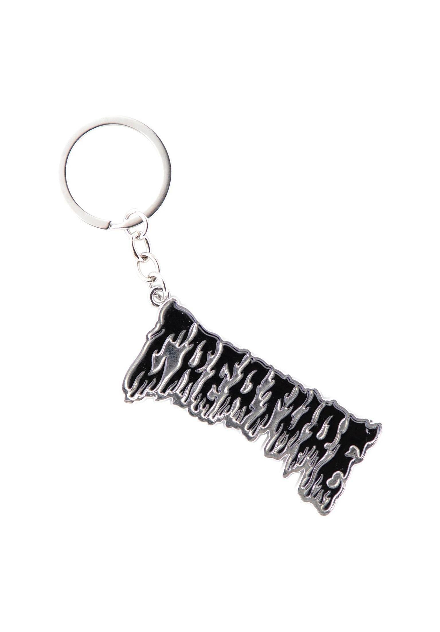 Hesher Flame Key Chain silver Vorderansicht
