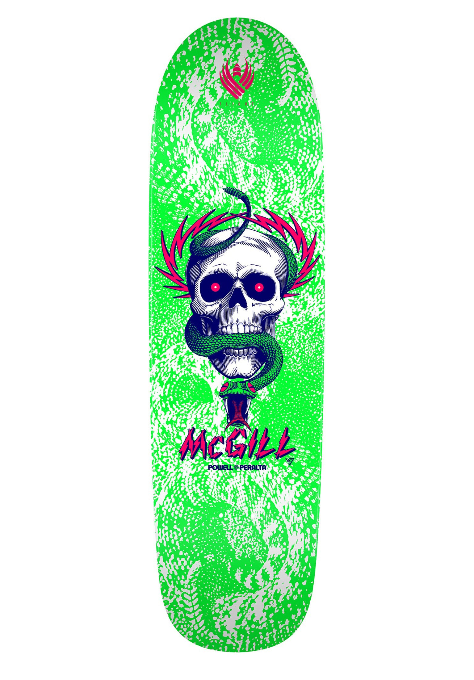 Flight Pro Shape 218 McGill Skull & Snake green-white Vorderansicht