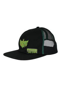 Gravette Hippie Skull 20th Low Trucker Snapback black Vorderansicht
