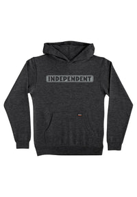 Bar Logo Reflective Youth Midweight charcoal-heather Vorderansicht