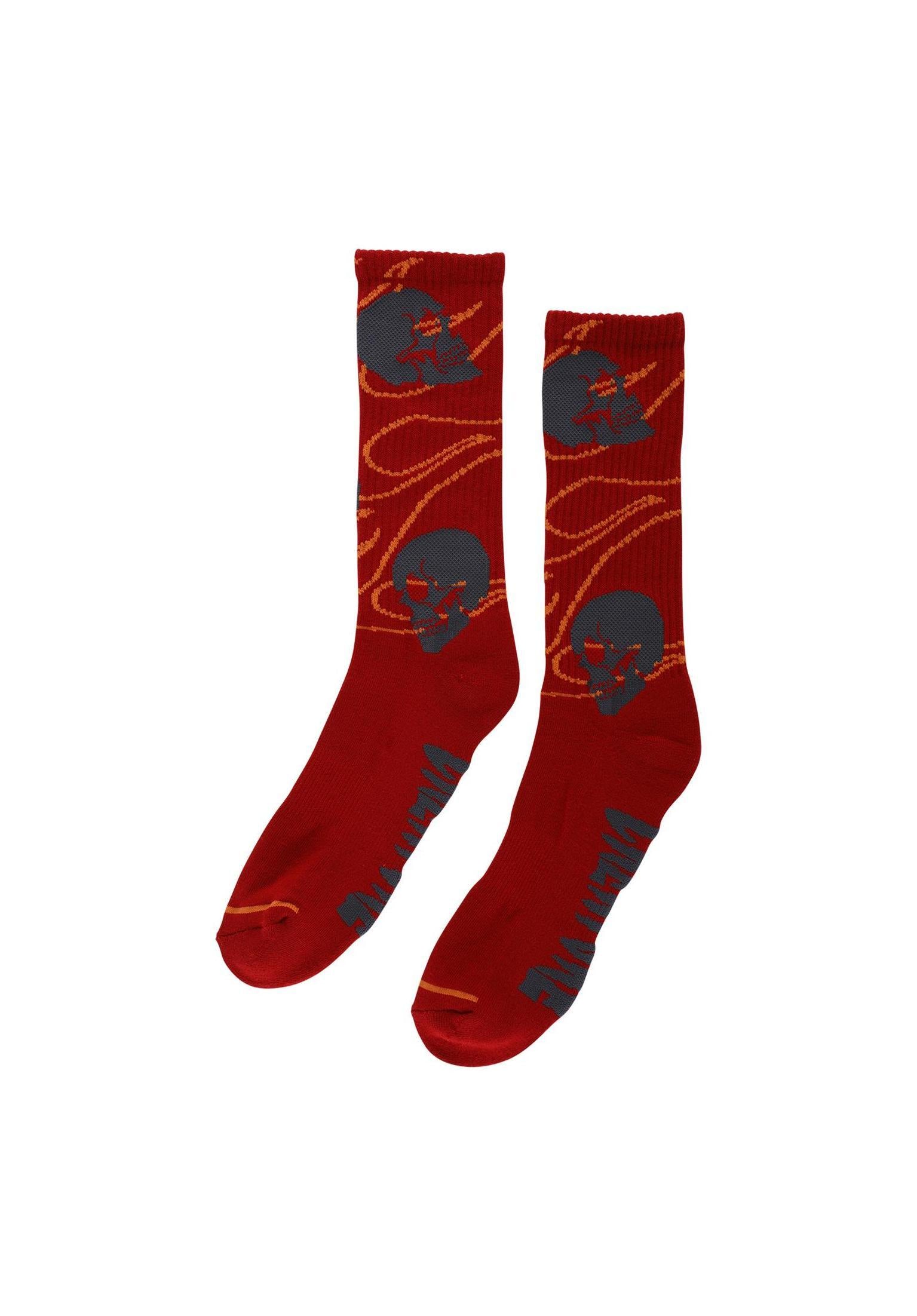 Spiral Skull Crew burgundy Vorderansicht