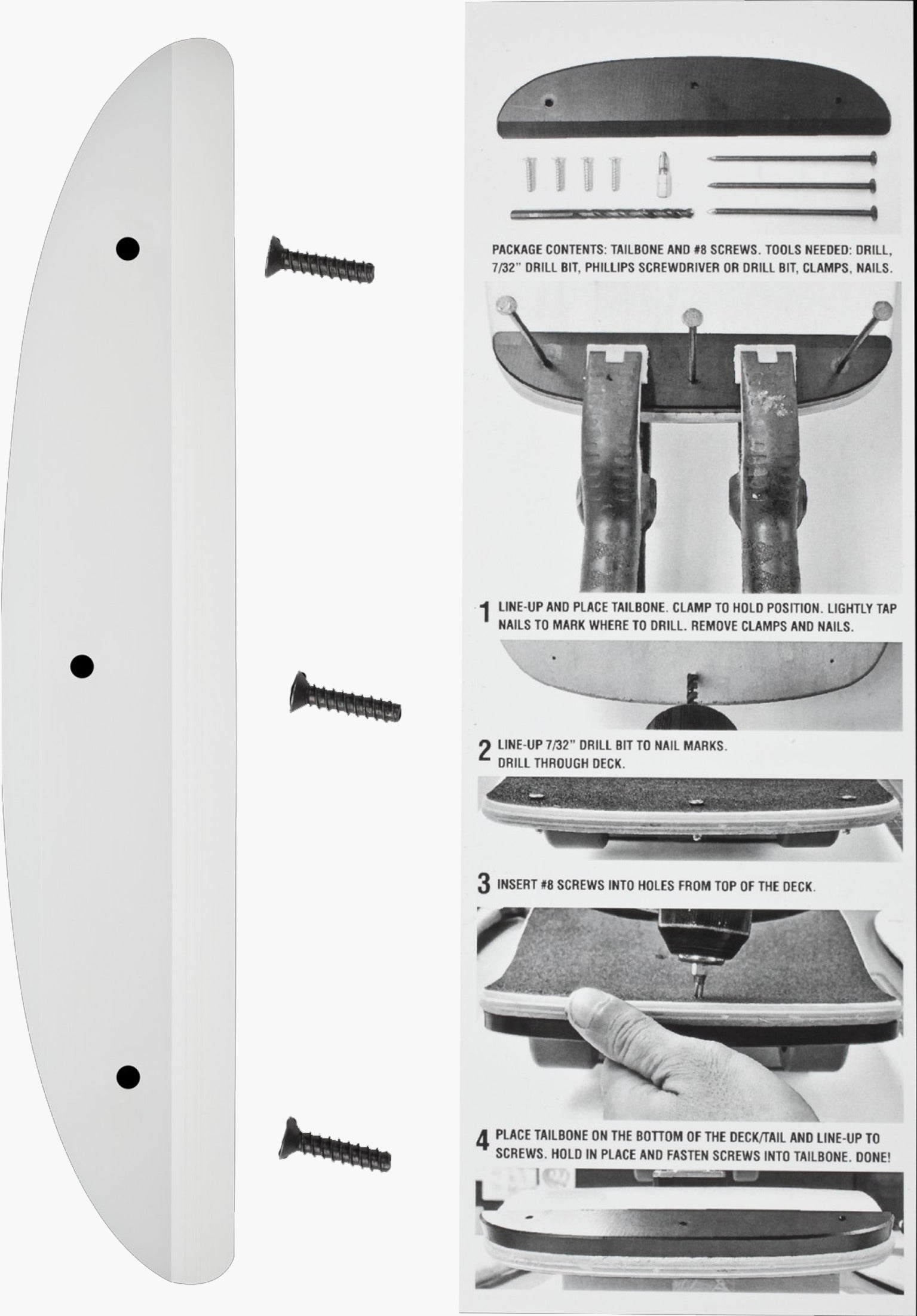 Tail Bone white Rueckenansicht