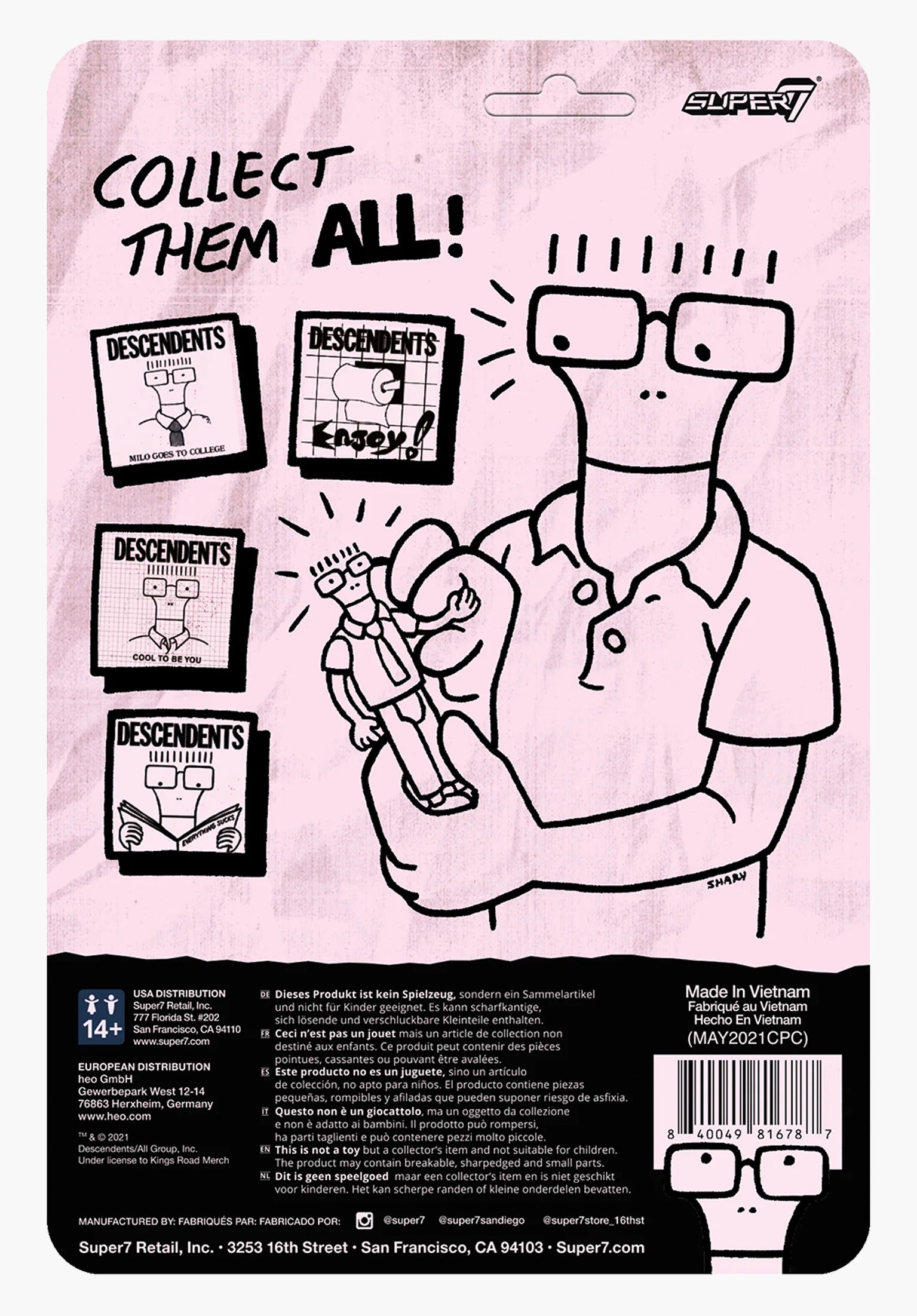 Descendents ReAction Figure Milo Enjoy multicolored Closeup1