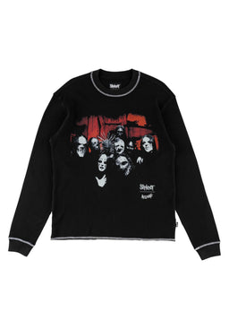 x Slipknot Masks Boxy Contrast Stitch Thermal black-white Vorderansicht