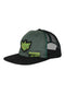 Gravette Hippie Skull 20th Low Trucker Snapback green-black Vorderansicht