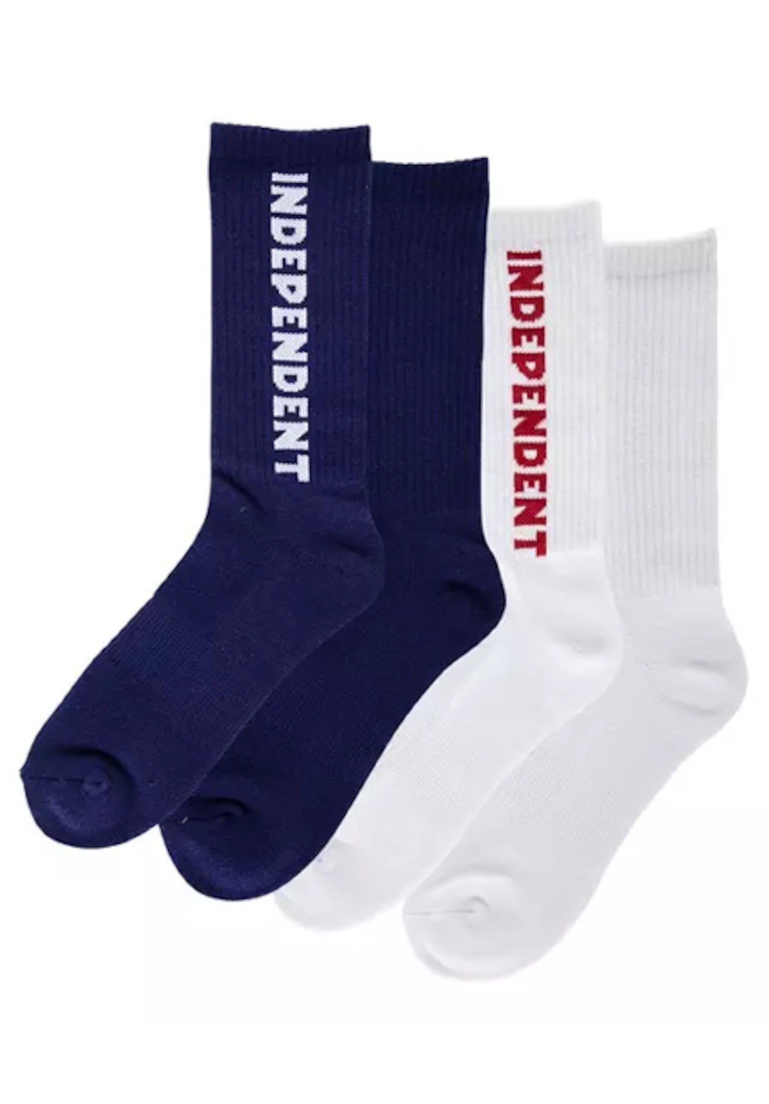 Baseline Mid Crew 2-Pack white-navy Vorderansicht