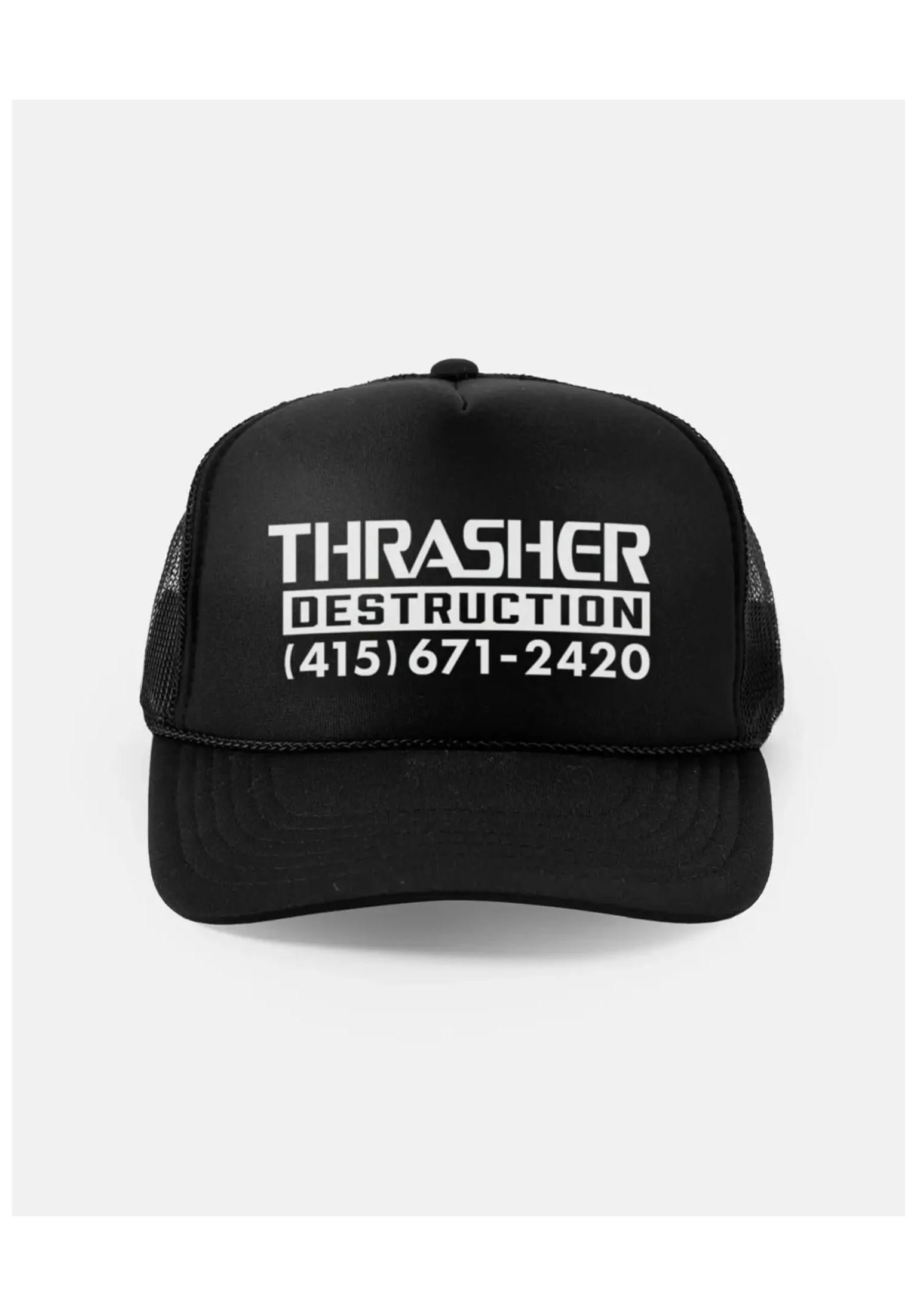 Destruction Trucker Snapback black black Vorderansicht