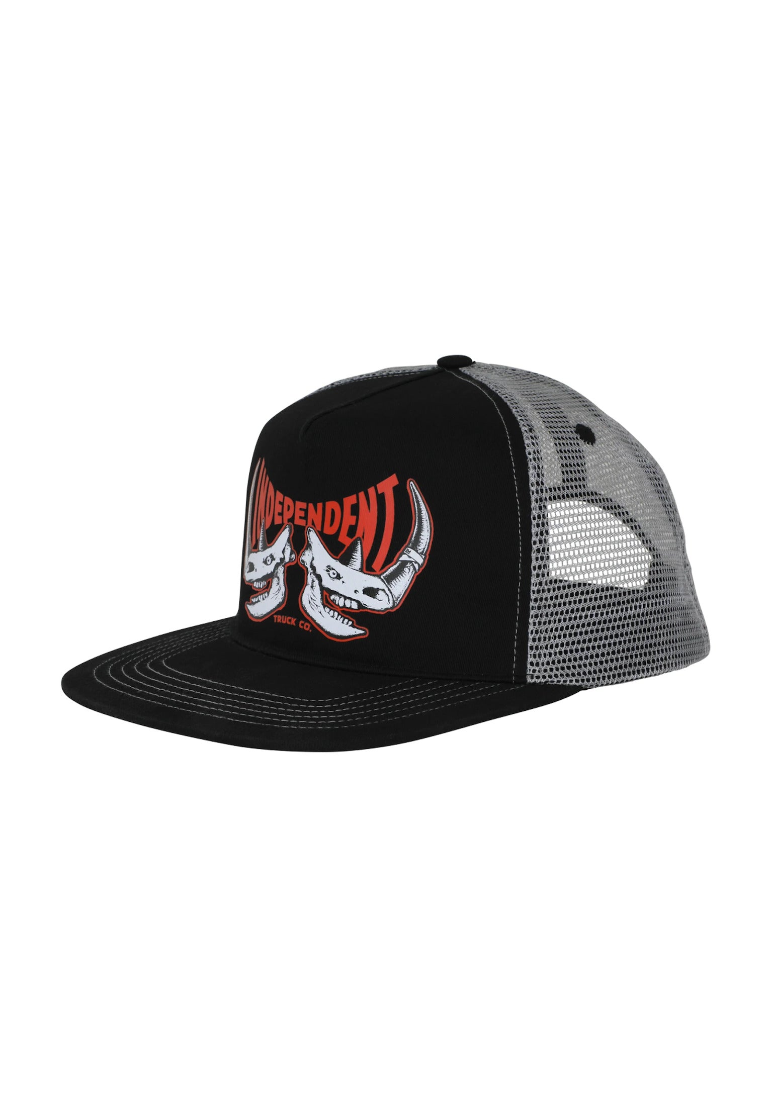 Rhino Span Mesh Trucker Unstructured Snapback black-grey Rueckenansicht