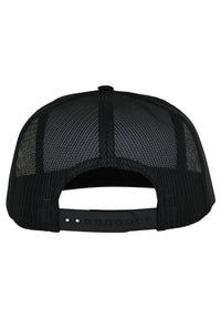 Sand Cast 5-Panel Mesh Structured High Snapback black Rueckenansicht